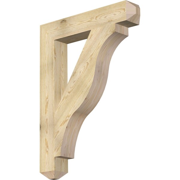Ekena Millwork Funston Craftsman Rough Sawn Bracket, Douglas Fir, 6"W x 36"D x 48"H BKT06X36X48FST04RDF - main